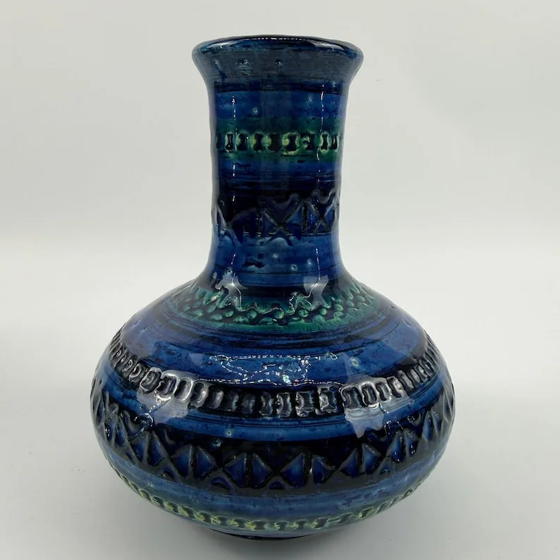 Rimini Blue Squat Onion Vase