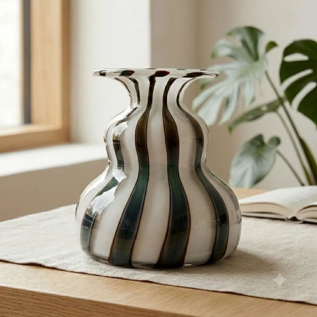 Iittala Nuutajärvi Markku Salo Striped Vase