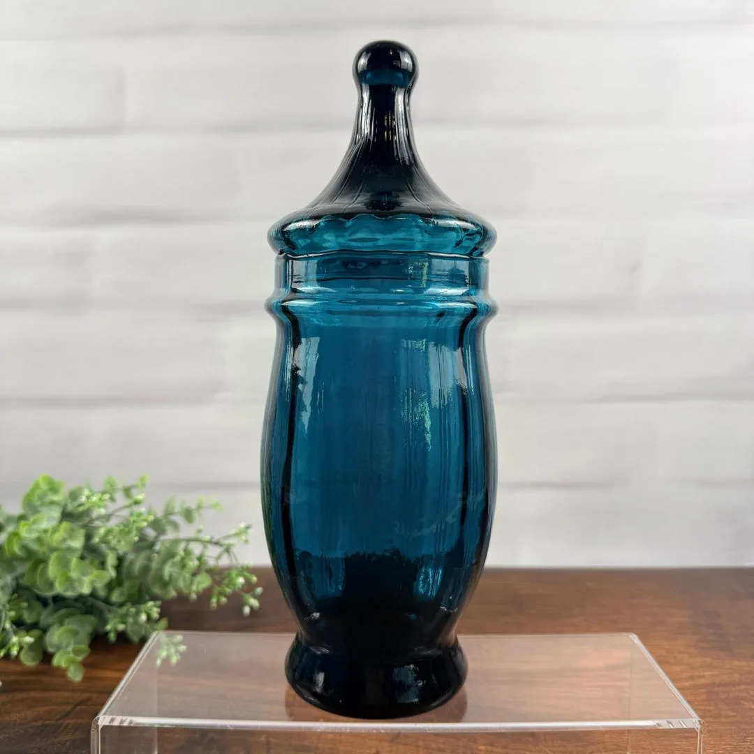 Empoli Peacock Blue Apothecary Jar